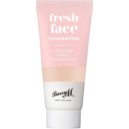 Barry M Cosmetics Fresh Face Lightweight Liquid Foundation with Hyaluronic Acid and Vitamin C Shade 5