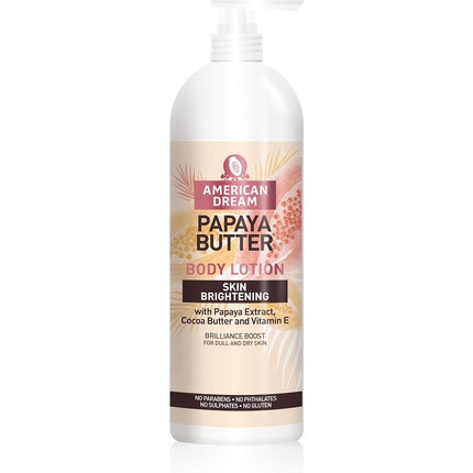 American Dream Skin Brightening Papaya Butter Body Lotion with Cocoa Butter and Vitamin E 750ml