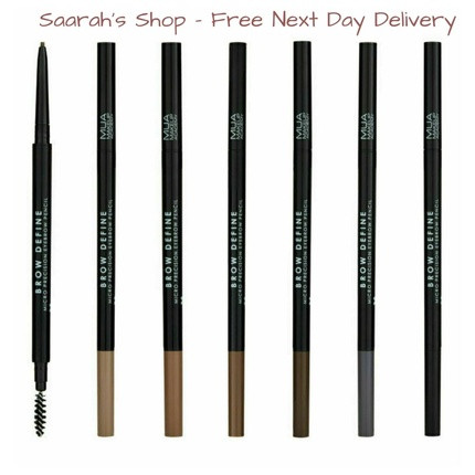 MUA Makeup Brow Define Micro Precision Eyebrow Pencil & Spooly - 6 Shades Vegan