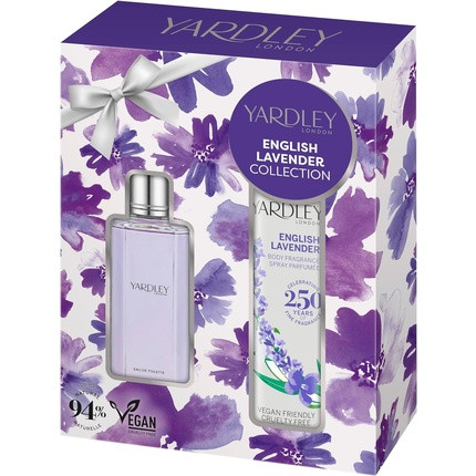 Yardley English Lavender EDT & Body Spray Set - Christmas Gift for Her - Birthdays