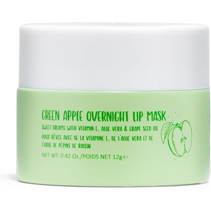 W7 Sweet Dreams Overnight Green Apple Lip Mask with Vitamin E, Aloe Vera, and Grape Seed Oil 12ml