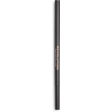 Makeup Revolution Precise Brow Pencil Dual Ended Eyebrow Pencil and Spoolie Brush Fine Tip Medium Brown 9g