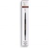 Makeup Revolution Precise Brow Pencil Dual Ended Eyebrow Pencil and Spoolie Brush Fine Tip Medium Brown 9g