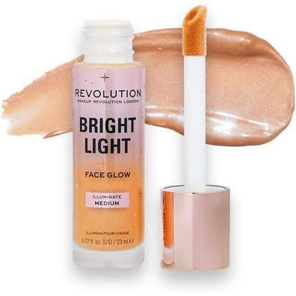 Makeup Revolution Bright Light Face Glow Brightening Skin Tint Radiant Finish Illuminate Medium