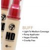 W7 HD Foundation Oil-Free Liquid Foundation for Poreless Matte Medium Coverage 30ml Buff