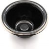 Edwin Jagger RN116 Porcelain Shaving Bowl for Men for Shaving Soap or Shaving Cream Black