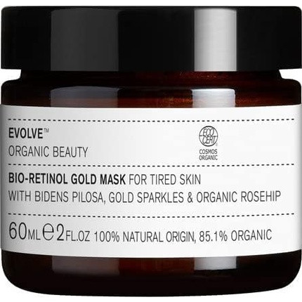 Evolve Organic Beauty Natural Bio-Retinol Gold Face Mask Certified Vegan Clean Beauty 2 oz 60 mL