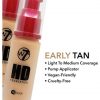 W7 HD Foundation Oil-Free Liquid Foundation for Poreless Matte Medium Coverage 30ml Early Tan