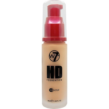 W7 HD Foundation Oil-Free Liquid Foundation for Poreless Matte Medium Coverage 30ml Fresh Beige