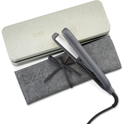 Diva Pro Styling Precious Metals Touch Straightener with Titanium Plates for Sleek Hair - Single