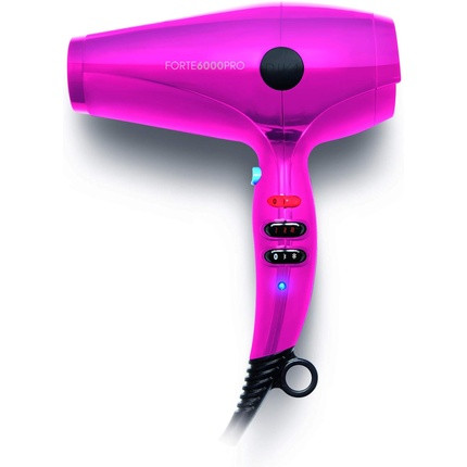 Diva Pro Styling Forte 6000 Pro Hair Dryer 2400 Watt 8 Heat and 2 Speed Settings True Cold Shot Pink