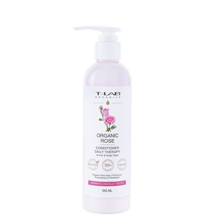 99% TLAB ORGANICS Hair Therapy Daily Bio Rose Conditioner Natural Ingredients