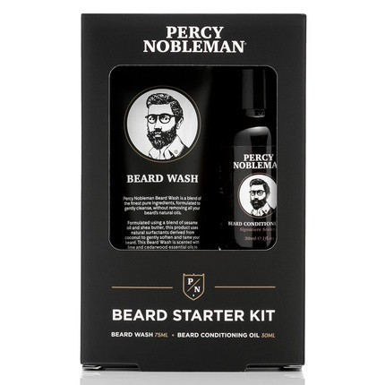 Percy Nobleman Beard Starter Set with Beard Oil and Wash 30ml/75ml