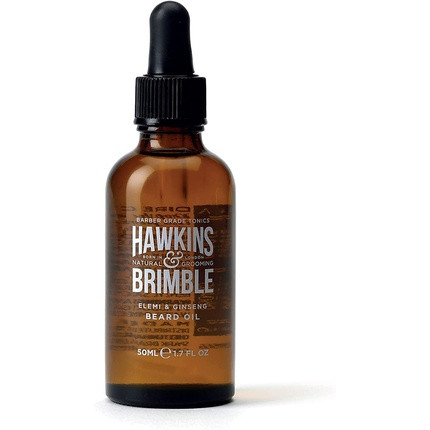 Hawkins & Brimble Beard Oil for Men with Argan and Olive Oil, Shea Butter and Vitamin E - Promotes Growth and Repairs - 1 Bottle