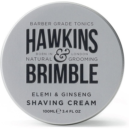 Hawkins and Brimble Shaving Cream 100ml 3.4 fl oz Male Shave Soap Lotion Good Lather Lightly Fragranced