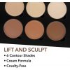 W7 Lift & Sculpt Cream Contour Kit Makeup Palette with Step-by-Step Instructions