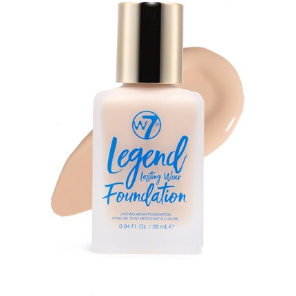 W7 Legend Foundation Creamy Liquid Foundation for Poreless Semi-Matte Medium Coverage 28ml Buff