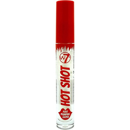 W7 Hot Shot Plumping Gloss Enhancing Plump Effect for Fuller Lips Clear Natural High Shine Finish