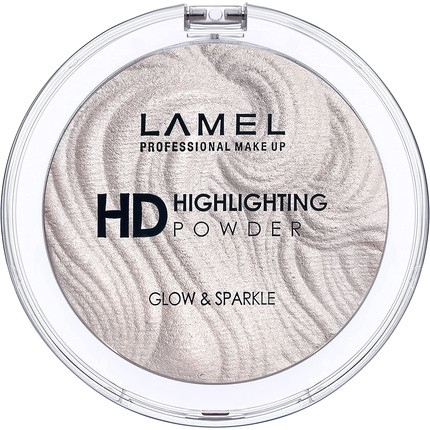 Lamel HD Highlighting Powder Highlighter Adds Natural Glow Cruelty-Free N.401 Silver