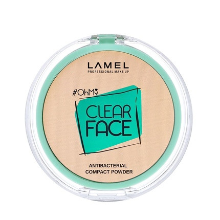 Lamel OhMy Clear Face Powder Antibacterial Powder with Light Natural Coverage and Sebum Control Vanilla N.402