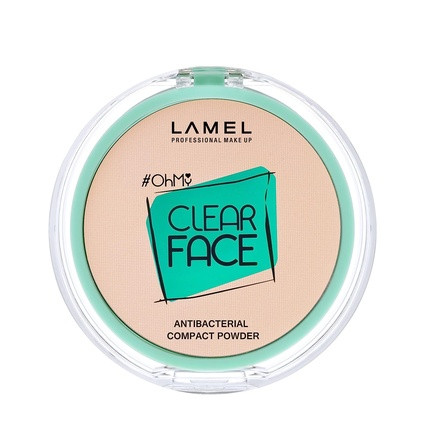 Lamel OhMy Clear Face Powder Antibacterial Powder with Light Natural Coverage and Sebum Control Rosy Beige 403