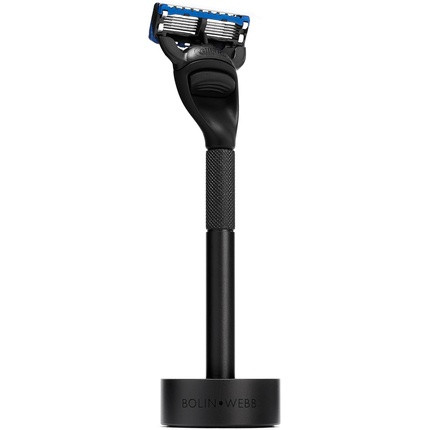 Bolin Webb Generation Razor and Stand in Black with Gillette Fusion5 Blade Luxury Razor for Men