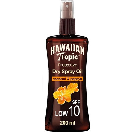 Hawaiian Tropic Protective Dry Oil Spray SPF 10 with Coconut and Papaya 200ml