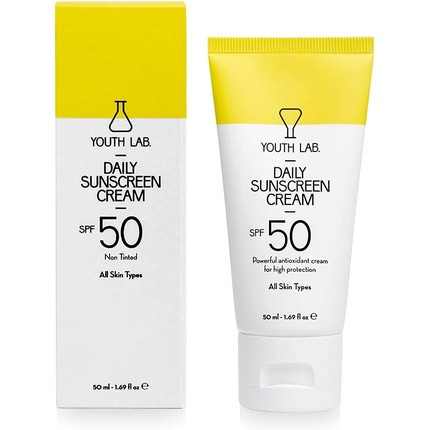 Youth Lab Daily Sunscreen Cream SPF50 Non Tinted for All Skin Types 50ml