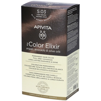 Apivita My Color Elixir Hair Dye 535 Light Golden Chestnut Mahogany 75 Ml