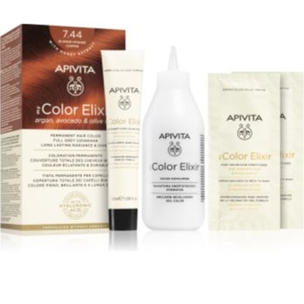 Apivita My Color Elixir 744 Intense Copper Blonde Hair Color