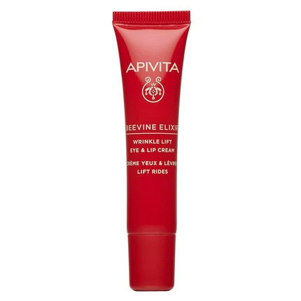 Apivita Beevine Elixir Wrinkle Lift Eye & Lip Cream with Polyphenols, Marine Biotech Active & Goji Berry 0.51 oz