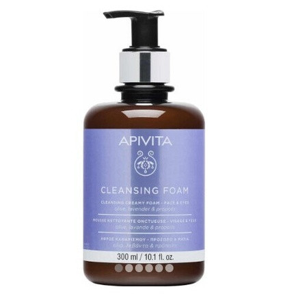 APIVITA Cleansing Foam Face and Eyes with Olive, Lavender & Propolis 300ml