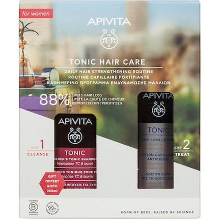 Apivita Hair Loss Lotion For Women - 150 Ml And Tonic Shampoo For Hair Loss - 250 Ml