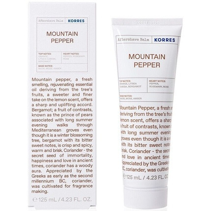 Korres Mountain Pepper Aftershave Balm with Musk, Moss, and Amber Notes 125ml