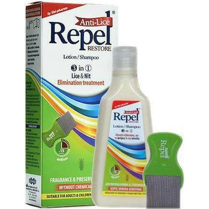 Uni-Pharma Repel Anti-Lice Restore Lotion Shampoo - 200 Grams