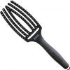 Fingerbrush Combo Medium Styling Hair Brush for Dry and Detangled Medium Hair Black