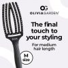 Fingerbrush Combo Medium Styling Hair Brush for Dry and Detangled Medium Hair Black