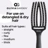 Fingerbrush Combo Medium Styling Hair Brush for Dry and Detangled Medium Hair Black