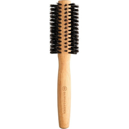 Olivia Garden Bamboo Touch Brush Eco-conscious Round Bamboo Blowout Hair Brush 100% Boar Bristles 20mm