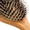 Olivia Garden Bamboo Touch Brush Eco-conscious Detangle Combo Hair Nylon and Boar Bristles Size M Wood