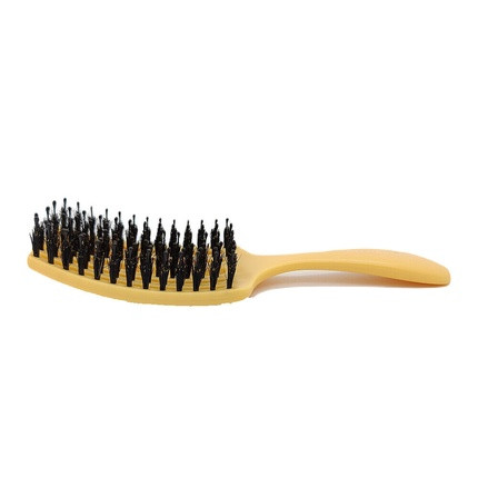 Olivia Garden Care Mini Detangling Brush for Kids Yellow with Boar Bristles