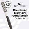 Olivia Garden Essential Blowout Classic Silver Hairbrush 15mm