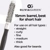 Olivia Garden Essential Blowout Classic Silver Hairbrush 15mm