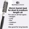 Olivia Garden Essential Blowout Classic Silver Hairbrush 25