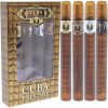 Cuba Cuba Prestige For Men 4 Piece Gift Set 1.17oz Classic EDT Spray, 1.17oz Black EDT Spray, 1.17oz Platinum EDT Spray, 1.17oz Legacy EDT Spray