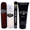 Cuba Black Men 4 Piece Gift Set 3.3oz EDT Spray 1.7oz EDT Spray 3.3oz After Shave 6.7oz Shower Gel