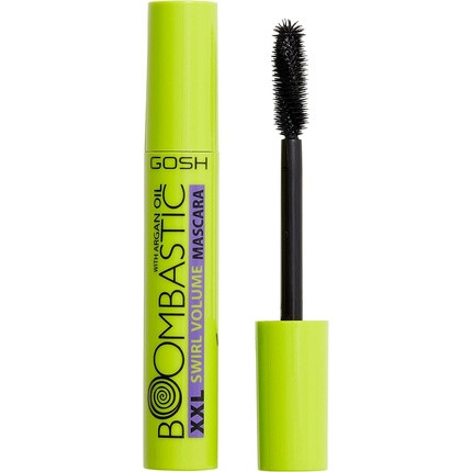 GOSH Boombastic Swirl Mascara with Argan Oil and Bamboo Extract for Care Swing and XXL Volume Precisely Defined Extra Long Eyelashes without Clumps Fragrance Mascara 001 Black