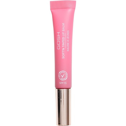 GOSH Tinted Lip Balm with SPF 15 Vegan Lip Care Stick in Pink Rose 005