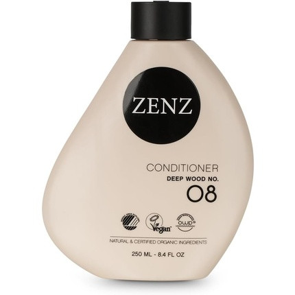 ZENZ Deep Wood Conditioner 250ml - Scent of Sandalwood, Patchouli & Myrrh - Silicone Free - Especially Suitable for Curly & Dry Hair - All Hair Types