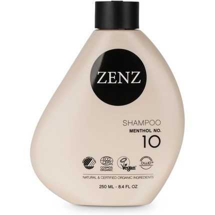 ZENZ Menthol Shampoo 250ml - Refreshing Scent of Menthol, Eucalyptus & Vanilla - Silicone Free - Suitable for Fine & Greasy Hair - All Hair Types